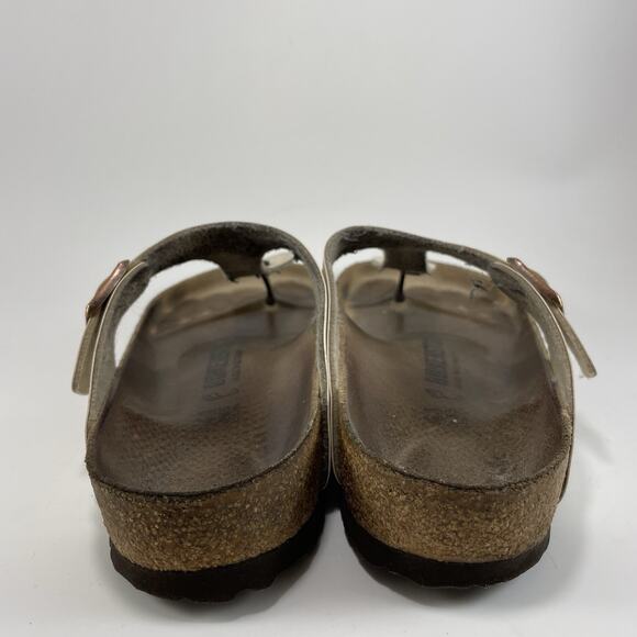 Birkenstock Gizeh Sandals Womens Size 41 Size 10-10.5 Beige Pearl Flip Flops - Picture 4 of 9